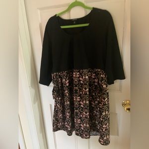 Torrid Dress Floral Pattern, 3/4 sleeves